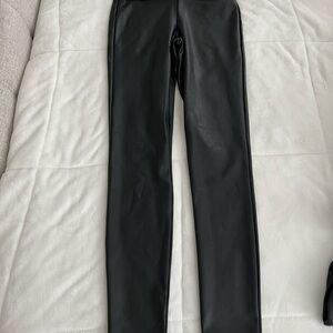 Express Black Faux Leather Trousers